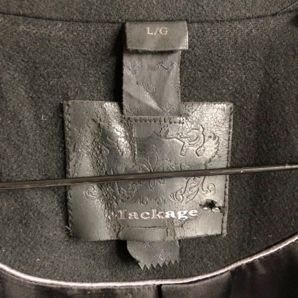 Mackage Wool and Cashmere Coat Size Large Black - Picture 11 of 15